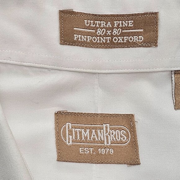 Gitman Brothers Ultra Fine Pinpoint Oxford Button Down 16.5 - Picture 4 of 8